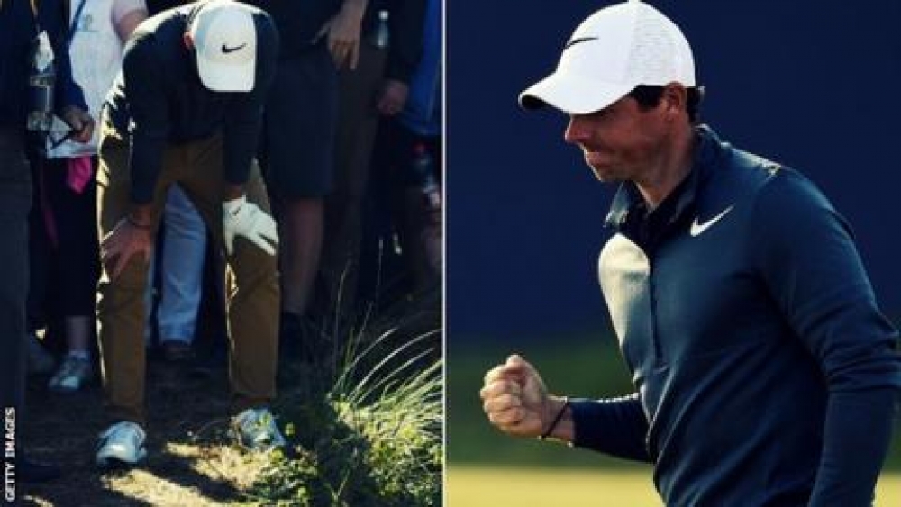 The Open 2017: Rory McIlroy ilk turda iyileşme ve caddy pep talk'ı anlattı